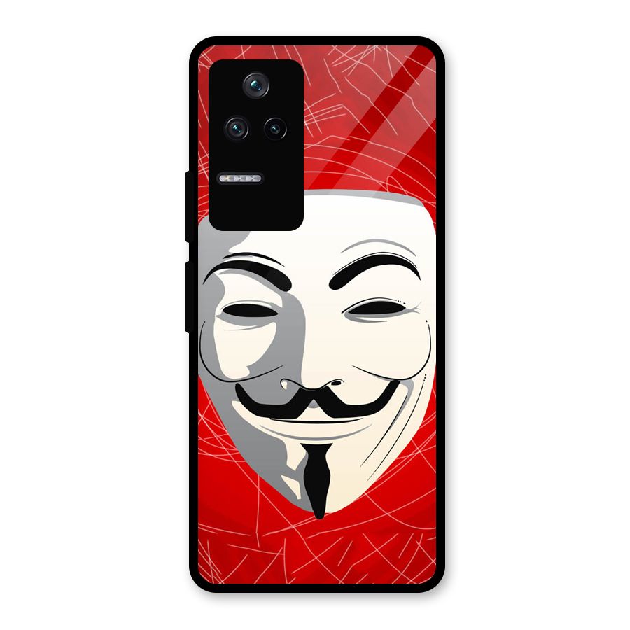 Anonymous Mask Abstract  Glass Back Case for Poco F4 5G