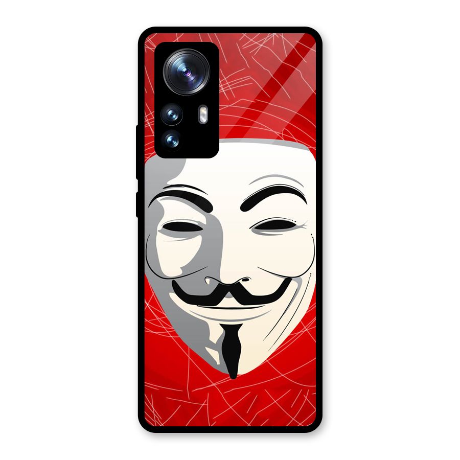 Anonymous Mask Abstract  Glass Back Case for Xiaomi 12 Pro