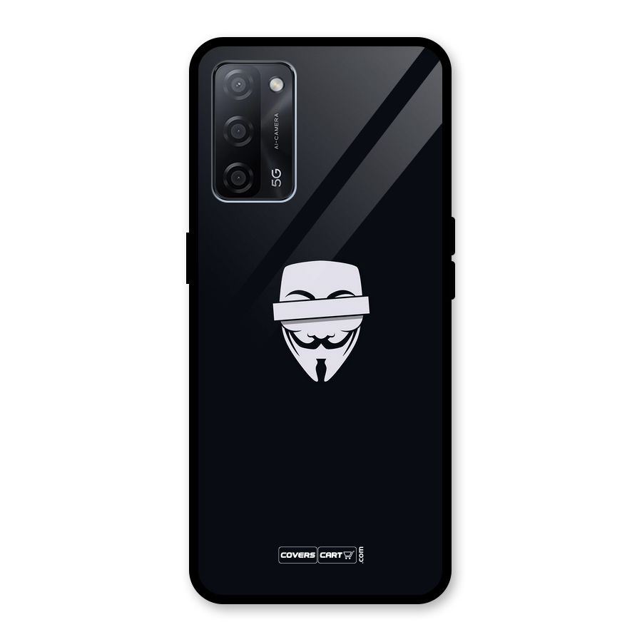 Anonymous Mask Glass Back Case for Oppo A53s 5G