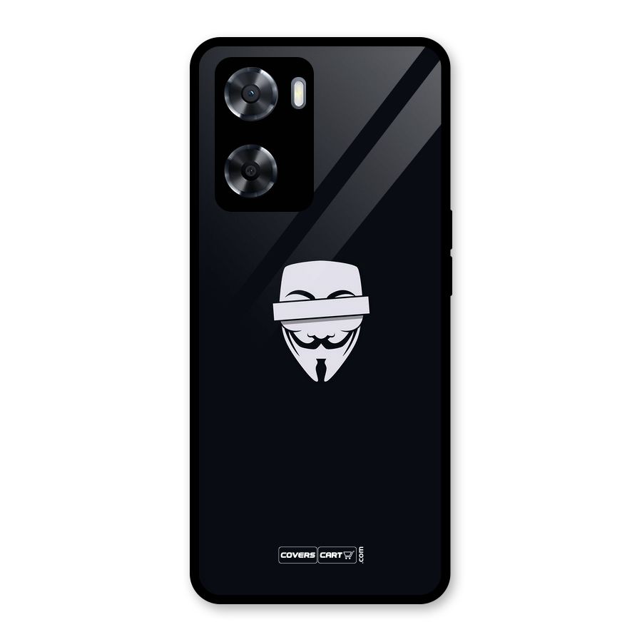Anonymous Mask Glass Back Case for Oppo A57 2022