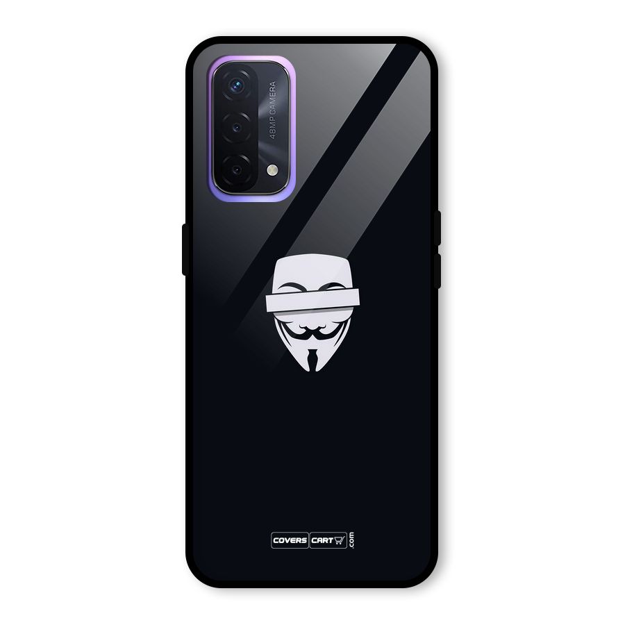 Anonymous Mask Glass Back Case for Oppo A74 5G
