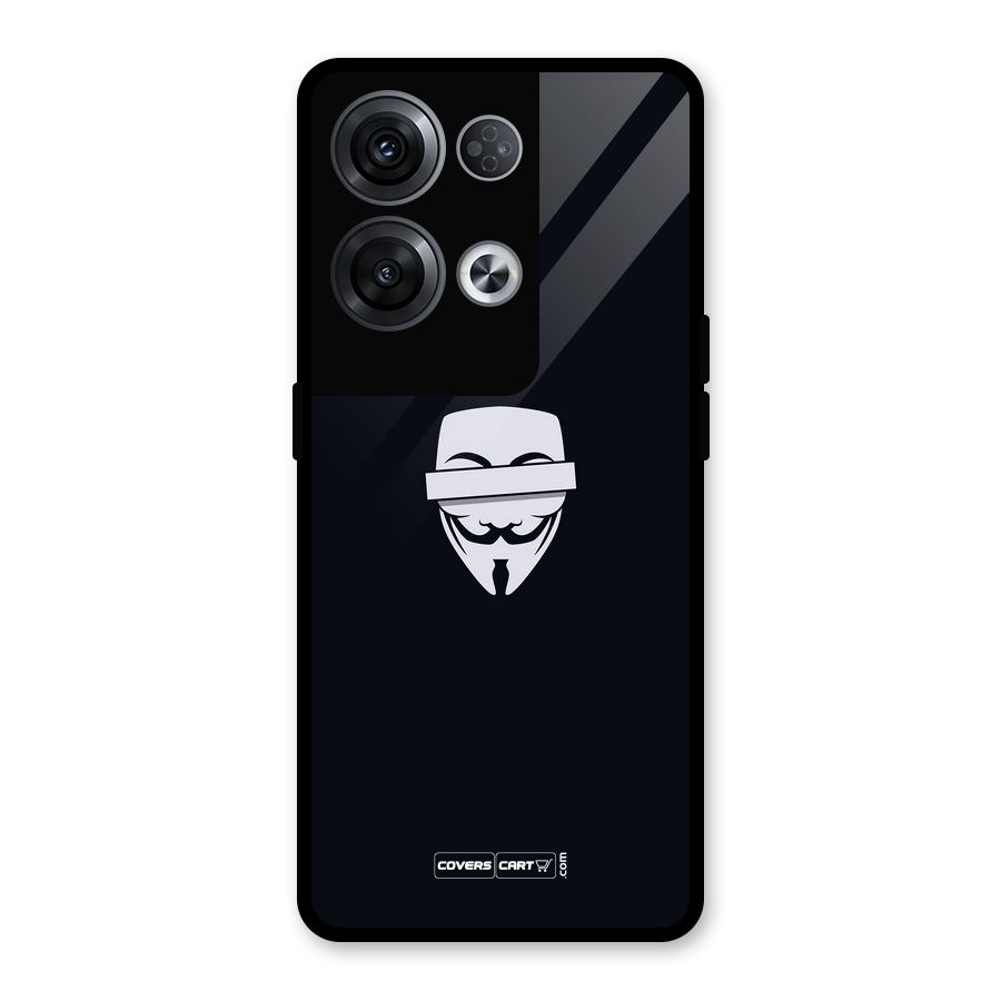 Anonymous Mask Glass Back Case for Oppo Reno8 Pro 5G