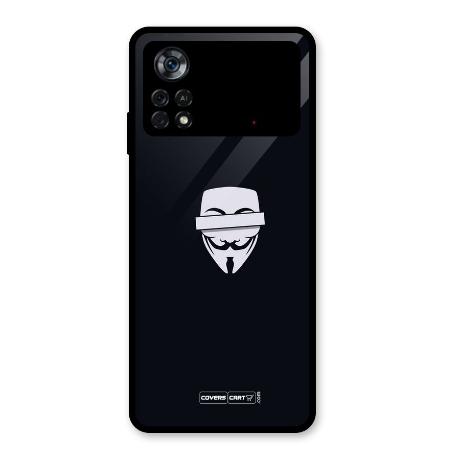 Anonymous Mask Glass Back Case for Poco X4 Pro 5G