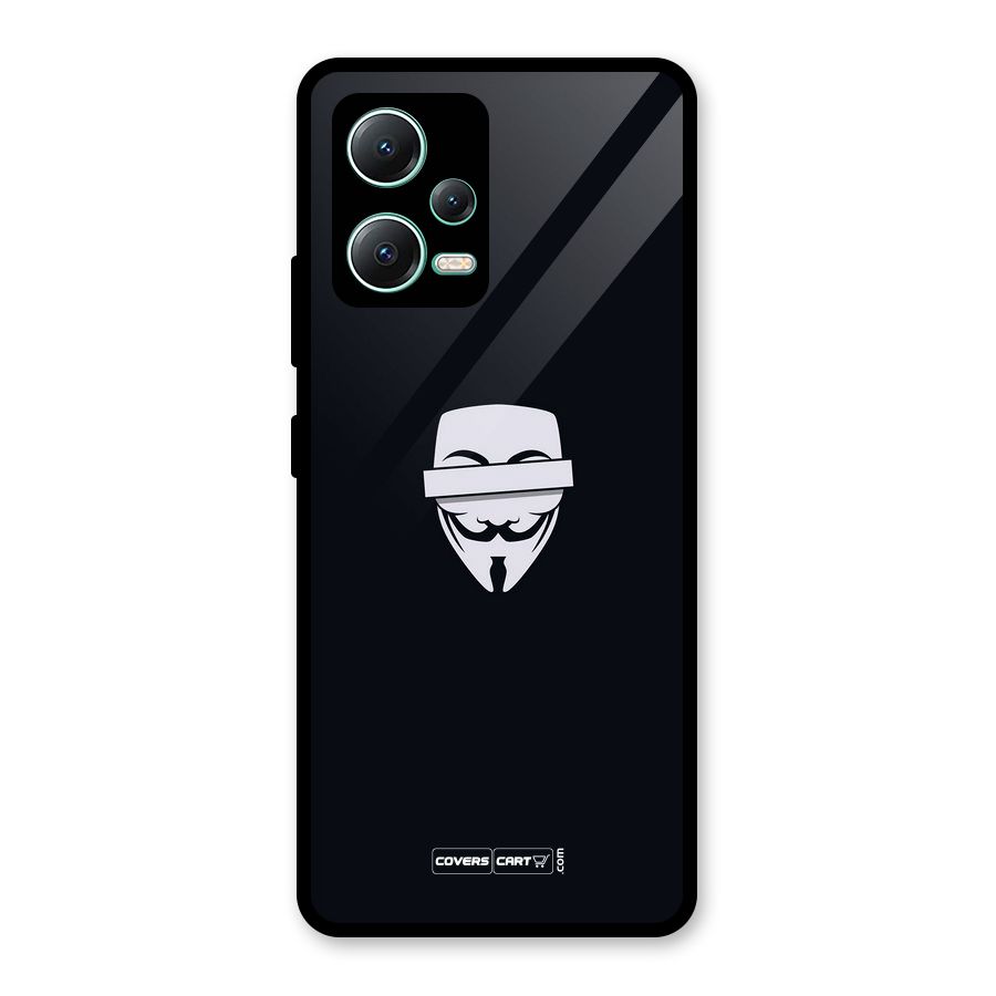 Anonymous Mask Glass Back Case for Redmi Note 12 5G