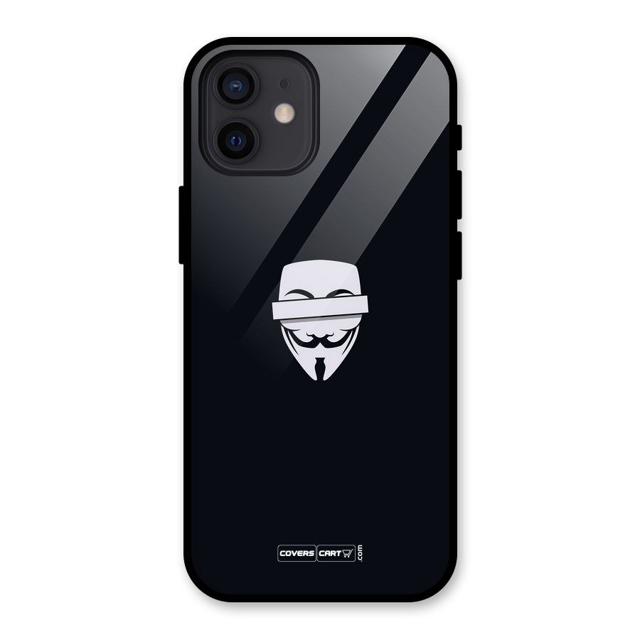 Anonymous Mask Glass Back Case for iPhone 12