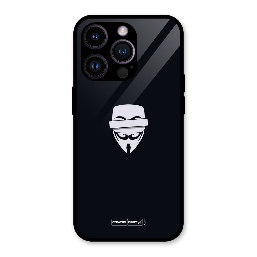 Anonymous Mask Glass Back Case for iPhone 14 Pro