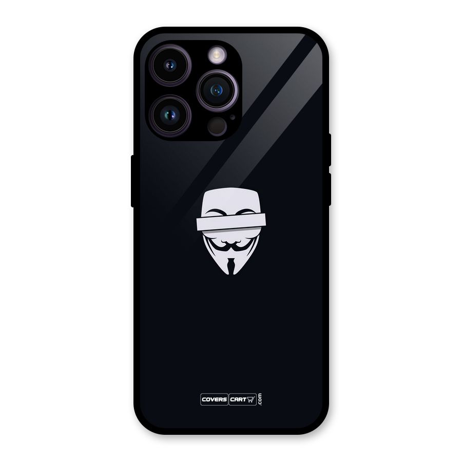 Anonymous Mask Glass Back Case for iPhone 14 Pro Max