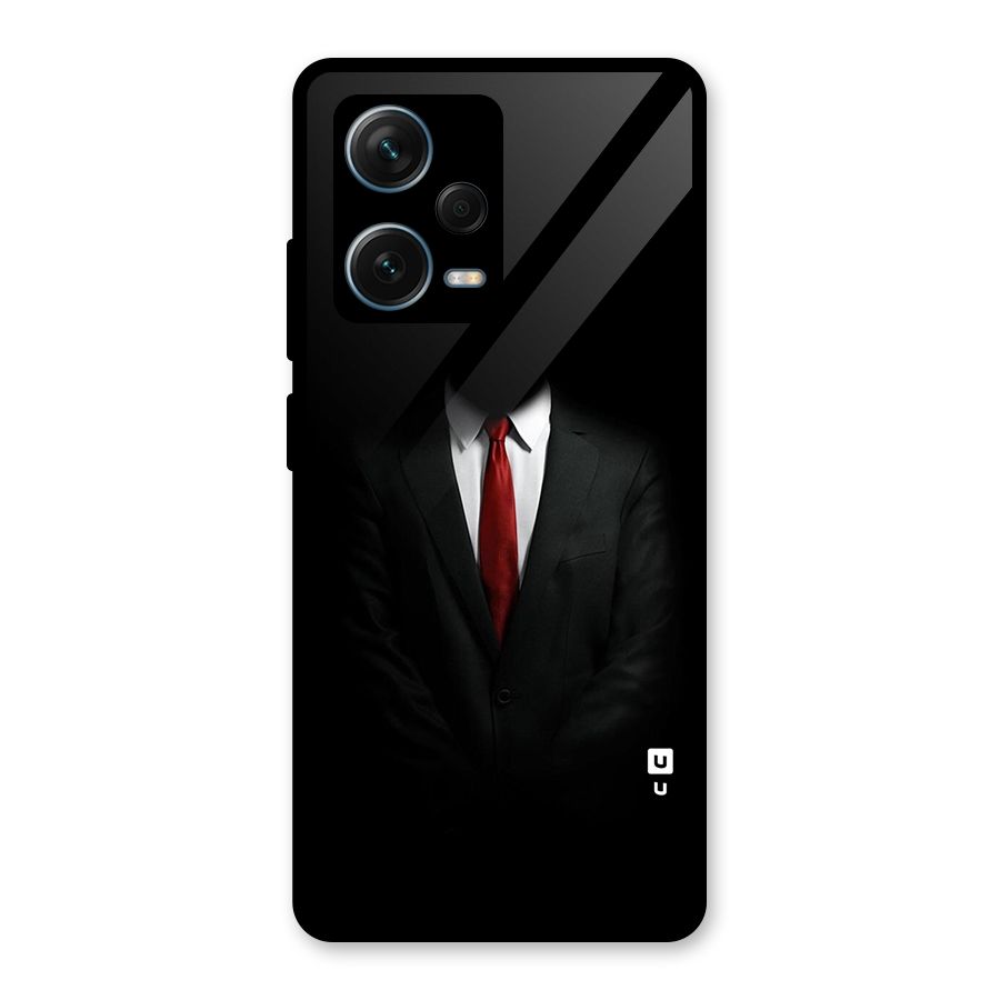 Anonymous Suit Glass Back Case for Redmi Note 12 Pro Plus 5G