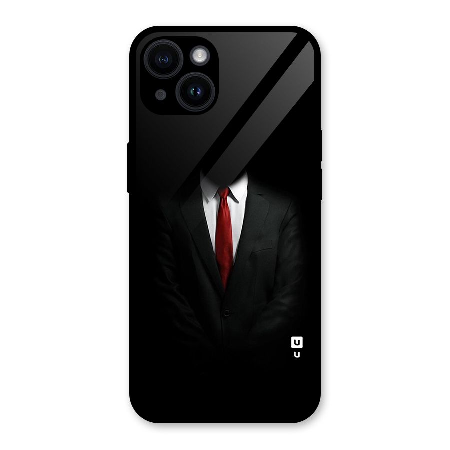 Anonymous Suit Glass Back Case for iPhone 14