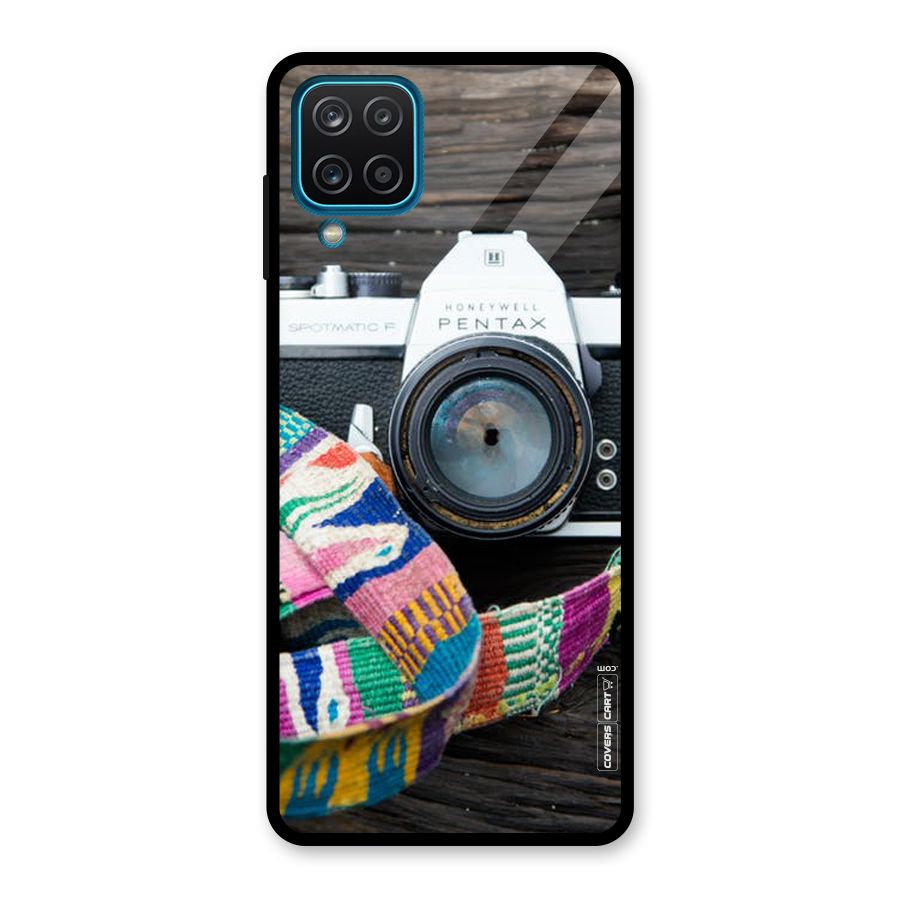 Antique Camera Glass Back Case for Galaxy A12