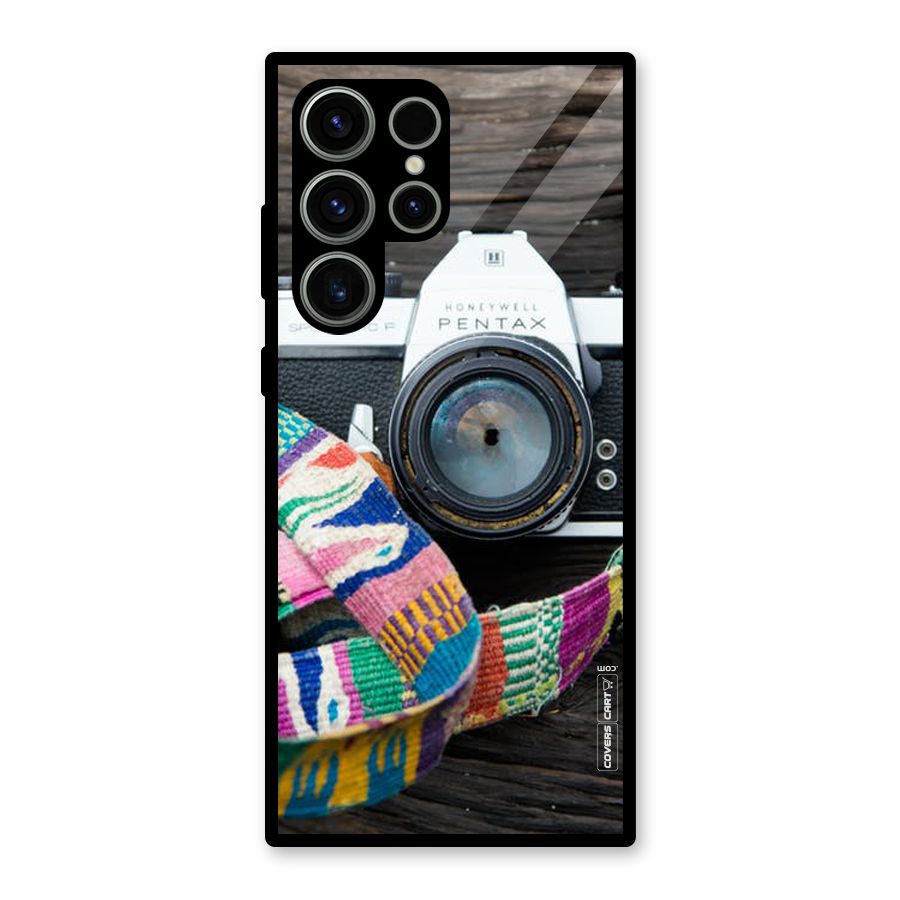 Antique Camera Glass Back Case for Galaxy S23 Ultra