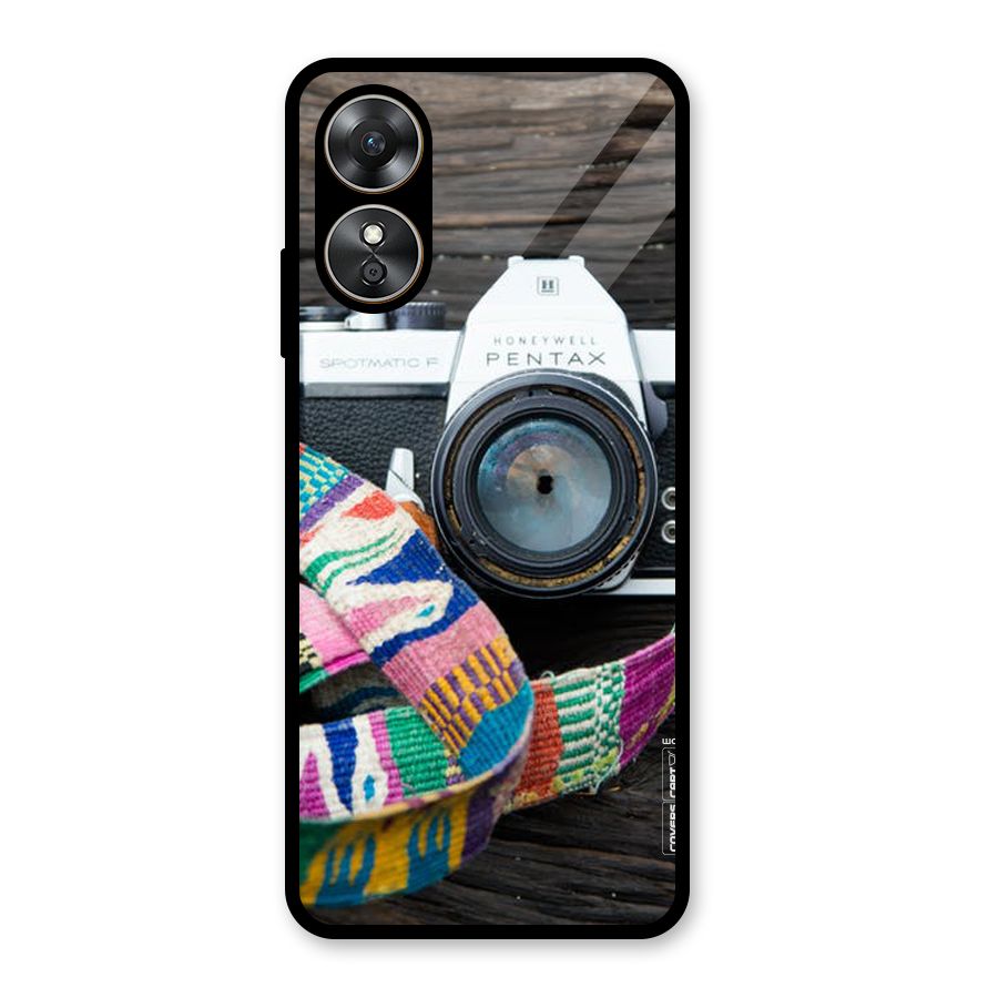 Antique Camera Glass Back Case for Oppo A17