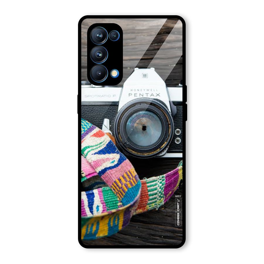Antique Camera Glass Back Case for Oppo Reno5 Pro 5G