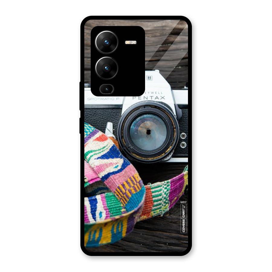 Antique Camera Glass Back Case for Vivo V25 Pro