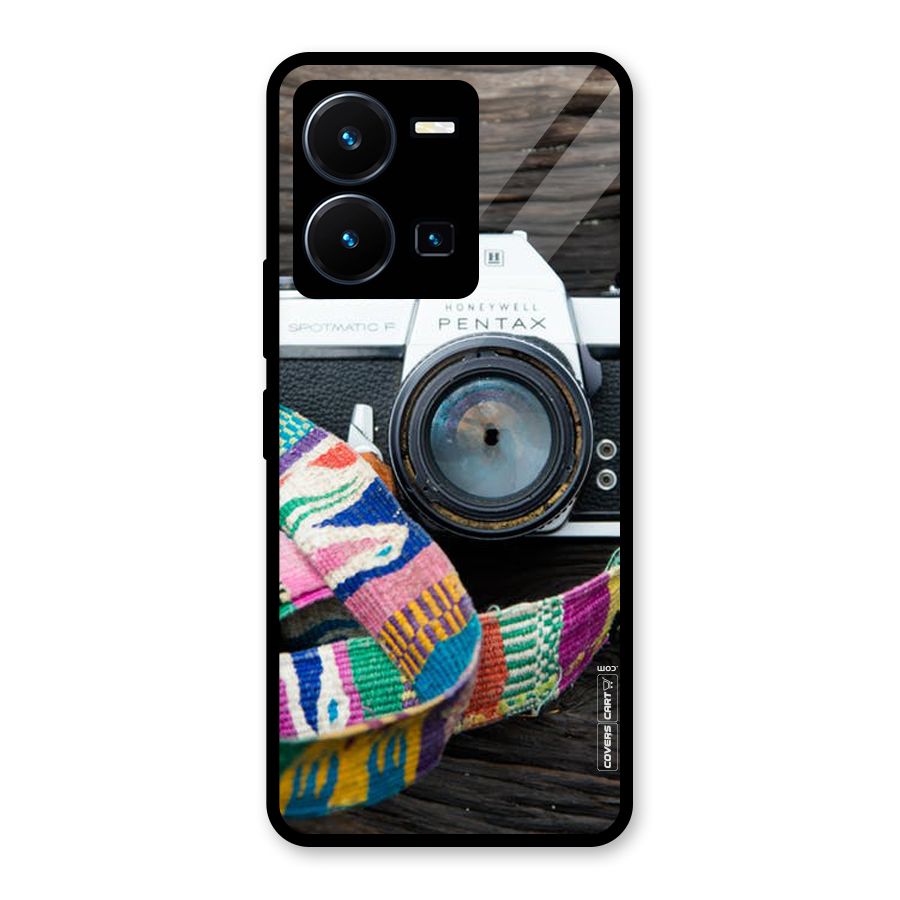 Antique Camera Glass Back Case for Vivo Y35