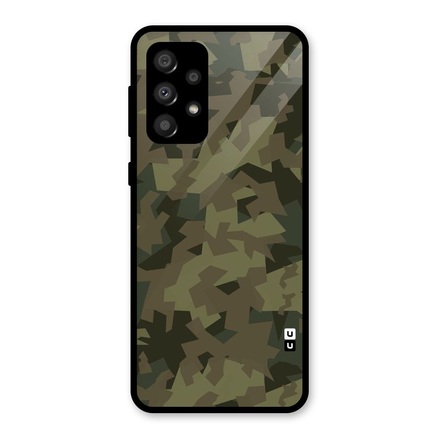Army Abstract Glass Back Case for Galaxy A32