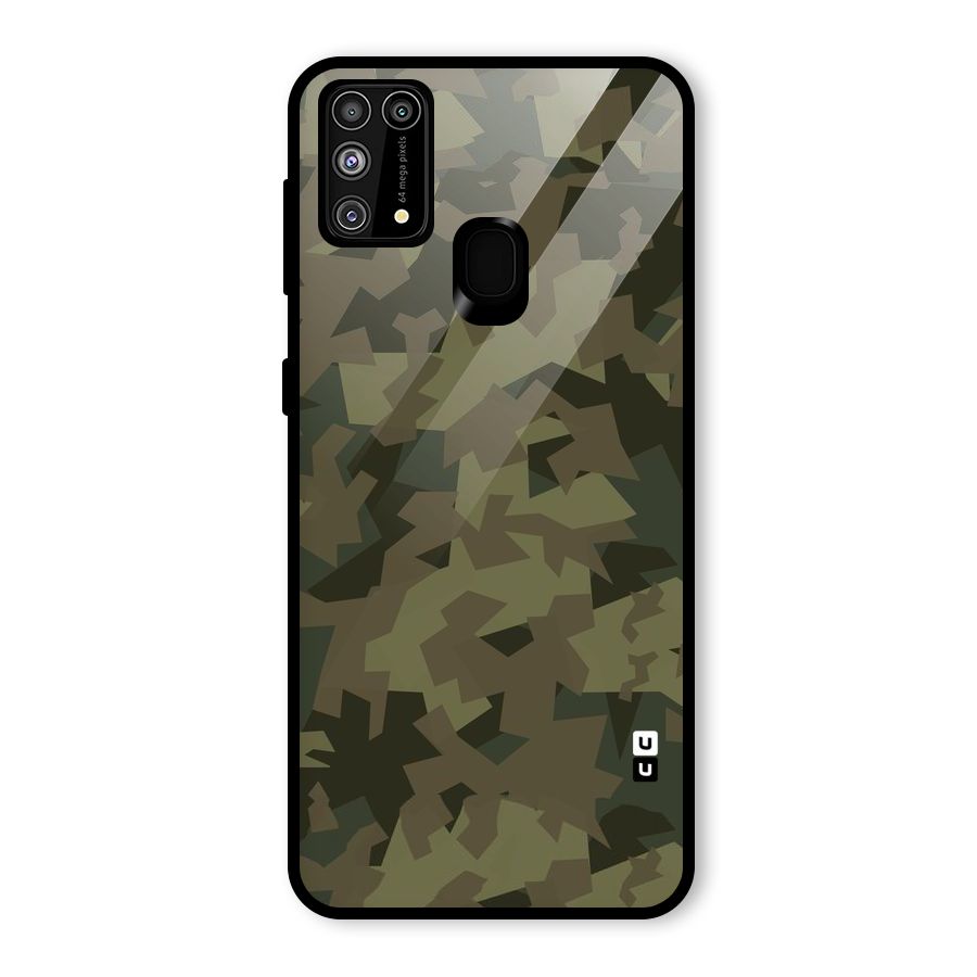 Army Abstract Glass Back Case for Galaxy F41