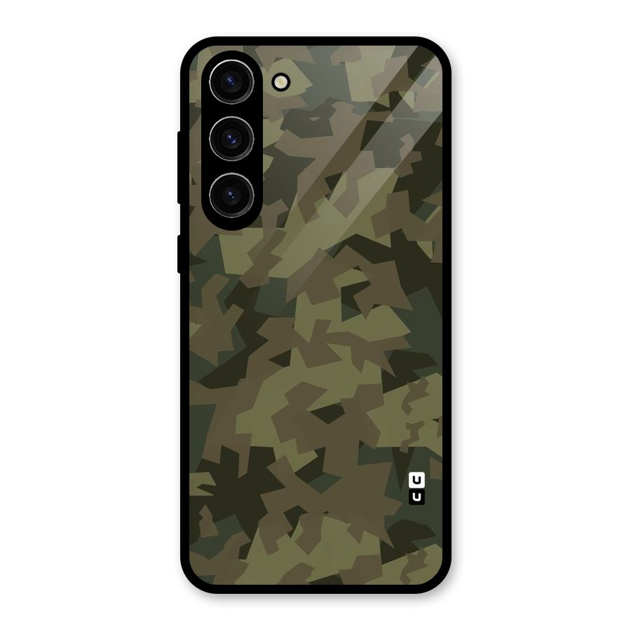 Army Abstract Glass Back Case for Galaxy S23 Plus