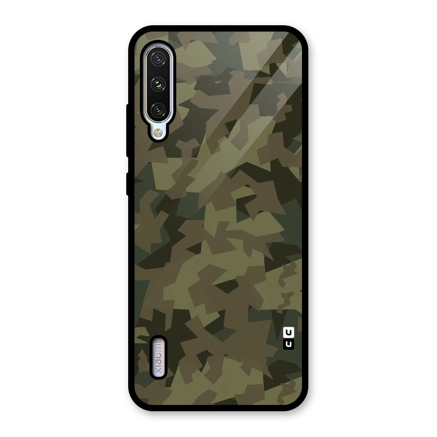 Army Abstract Glass Back Case for Mi A3