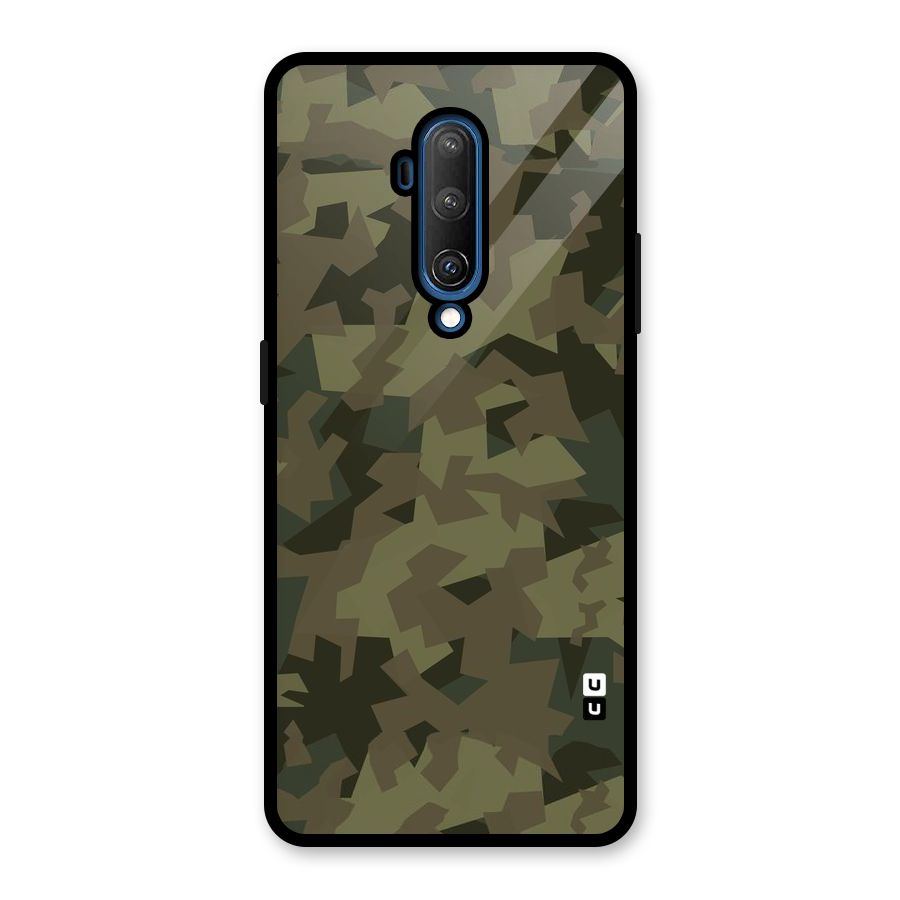 Army Abstract Glass Back Case for OnePlus 7T Pro