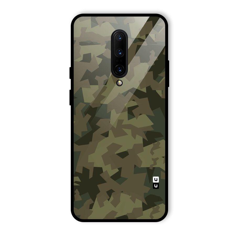 Army Abstract Glass Back Case for OnePlus 7 Pro