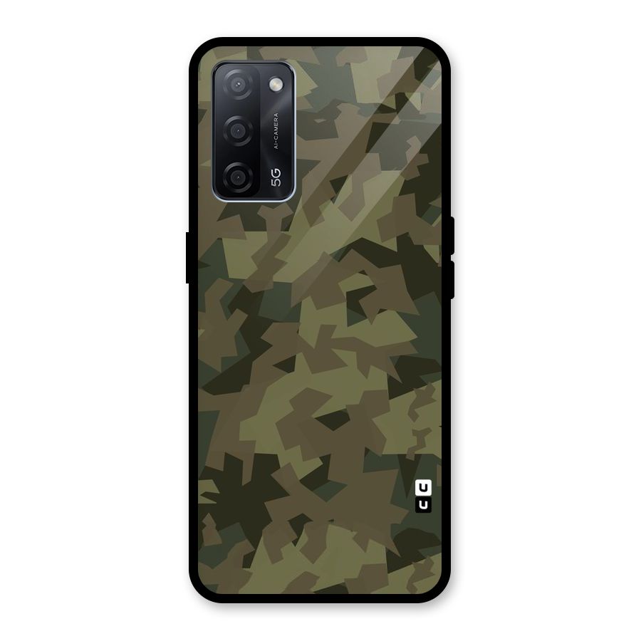 Army Abstract Glass Back Case for Oppo A53s 5G