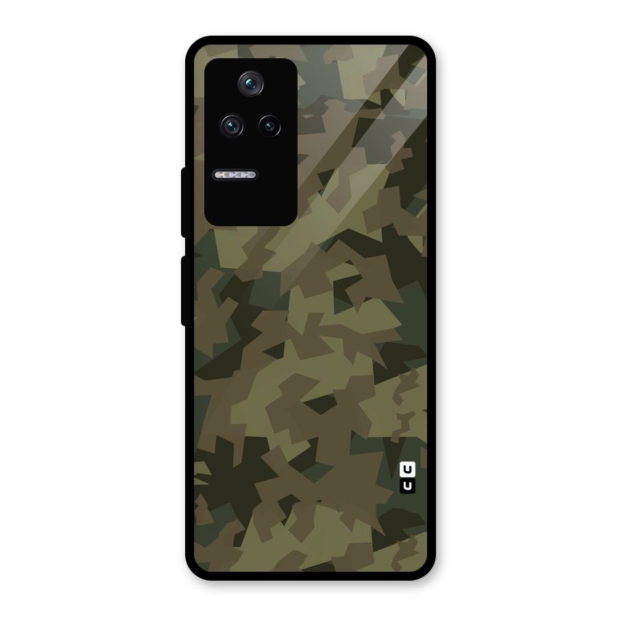 Army Abstract Glass Back Case for Poco F4 5G
