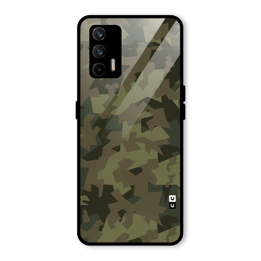 Army Abstract Glass Back Case for Realme X7 Max
