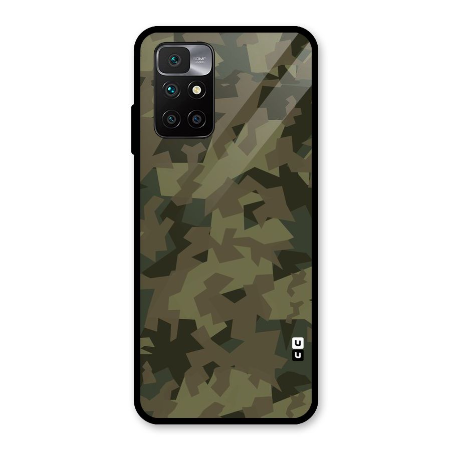 Army Abstract Glass Back Case for Redmi 10 Prime