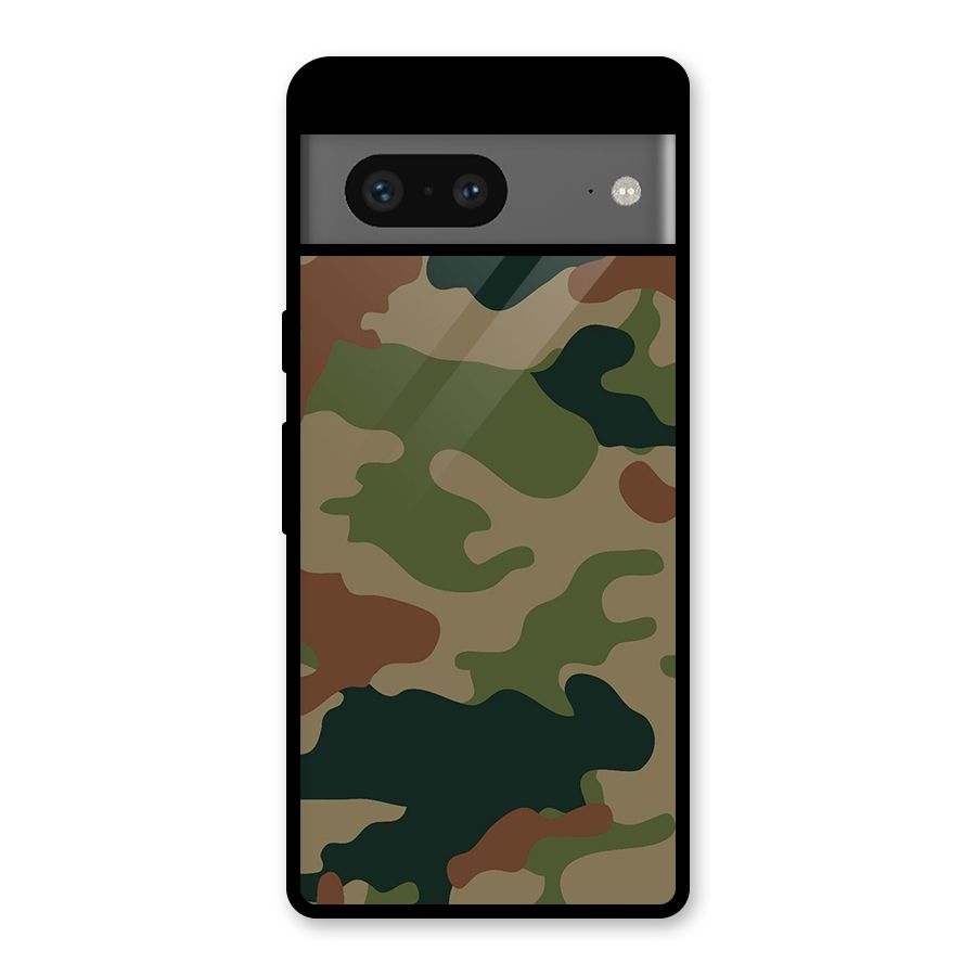 Army Camouflage Glass Back Case for Google Pixel 7