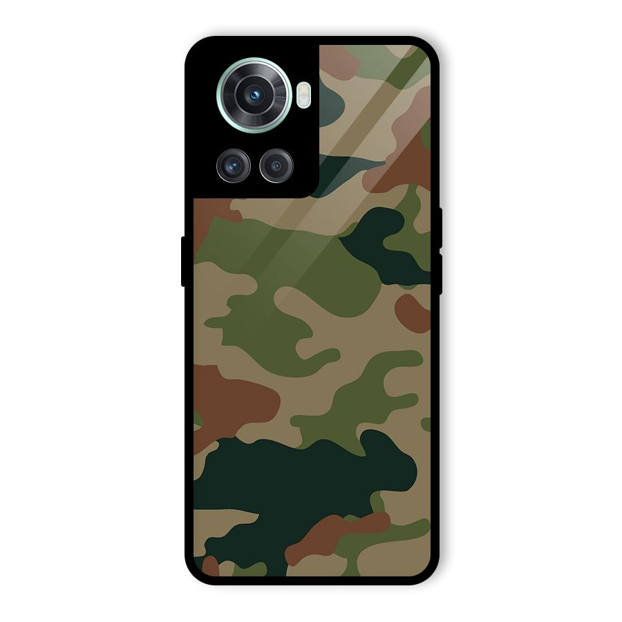 Army Camouflage Glass Back Case for OnePlus 10R