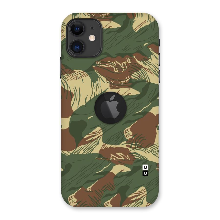 Army Design Back Case for iPhone 11 Logo Cut