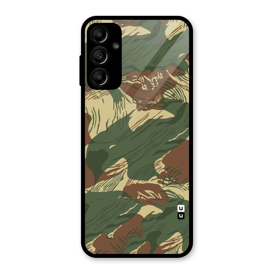 Army Design Glass Back Case for Galaxy A14 5G