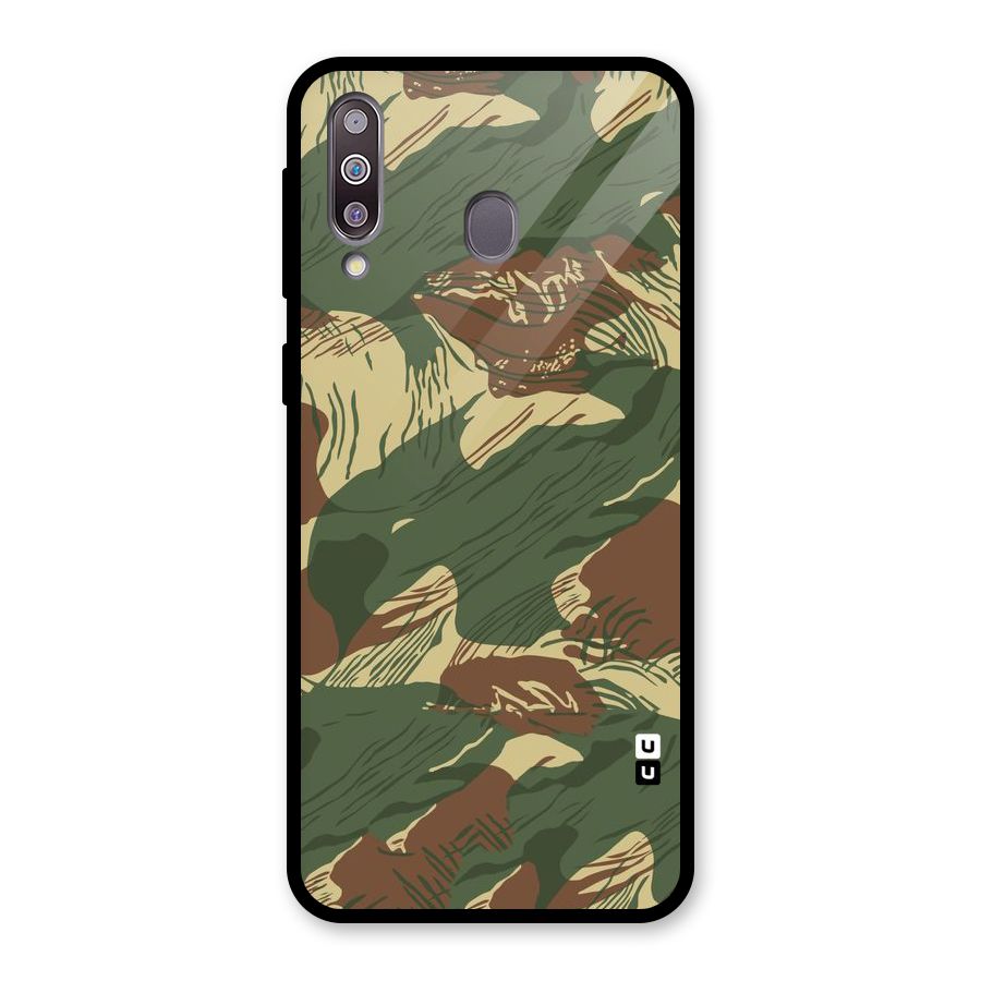 Army Design Glass Back Case for Galaxy M30