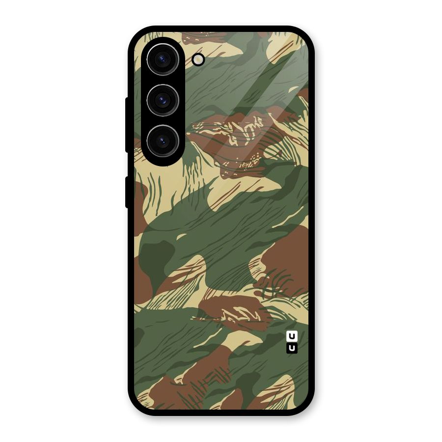 Army Design Glass Back Case for Galaxy S23