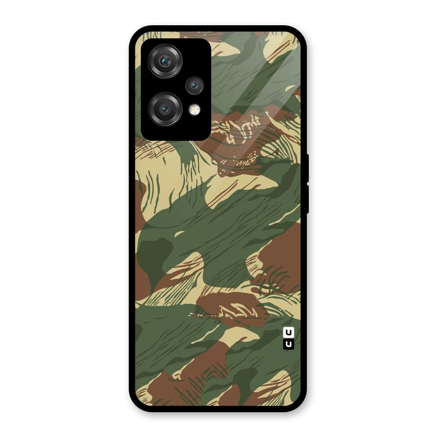 Army Design Glass Back Case for OnePlus Nord CE 2 Lite 5G