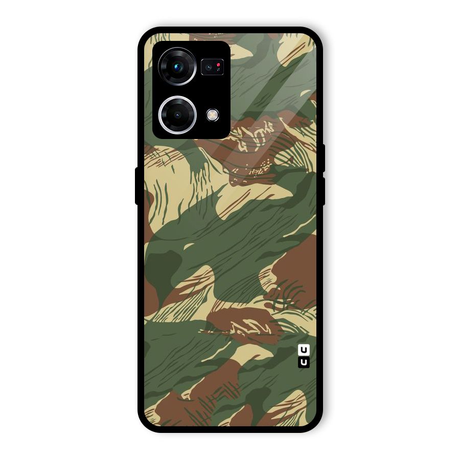 Army Design Glass Back Case for Oppo F21s Pro 4G
