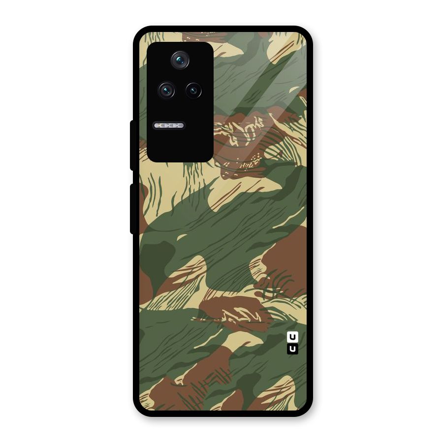 Army Design Glass Back Case for Poco F4 5G