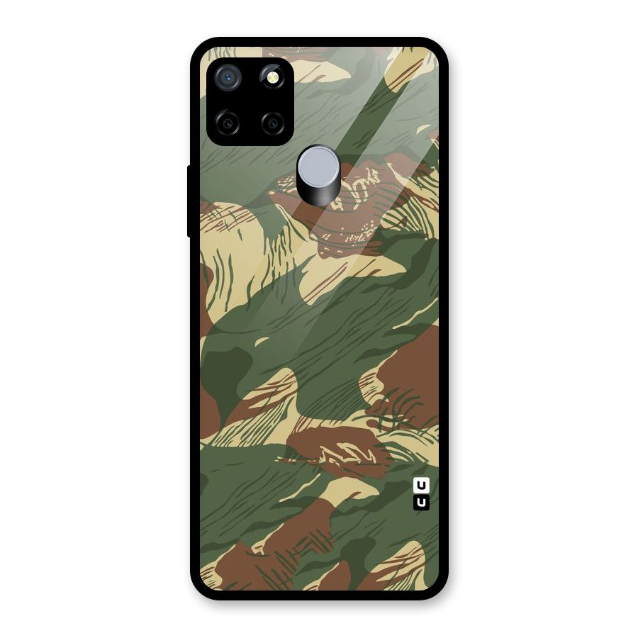 Army Design Glass Back Case for Realme C12