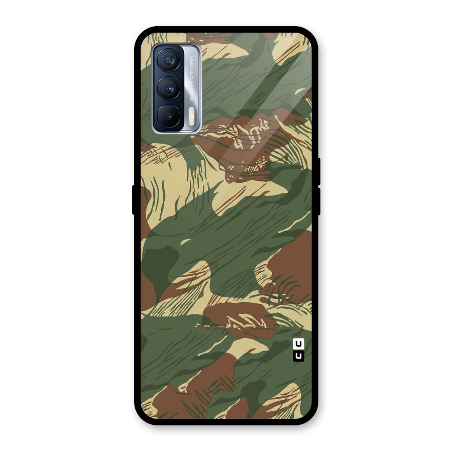 Army Design Glass Back Case for Realme X7