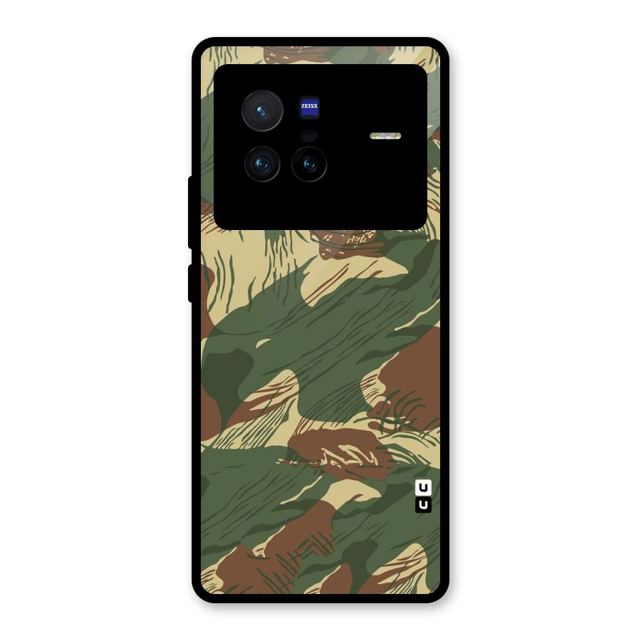 Army Design Glass Back Case for Vivo X80