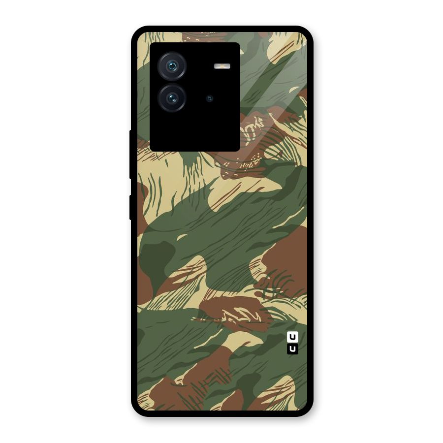 Army Design Glass Back Case for Vivo iQOO Neo 6 5G