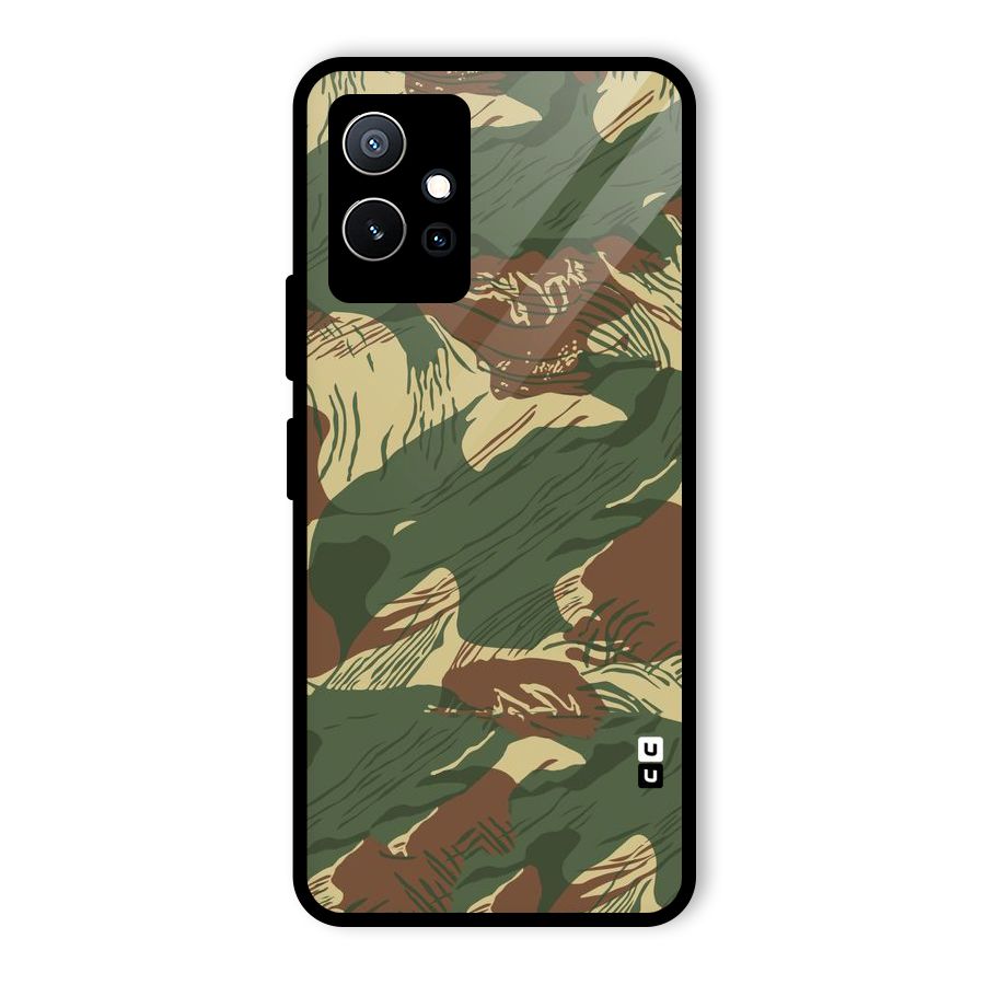 Army Design Glass Back Case for Vivo iQOO Z6