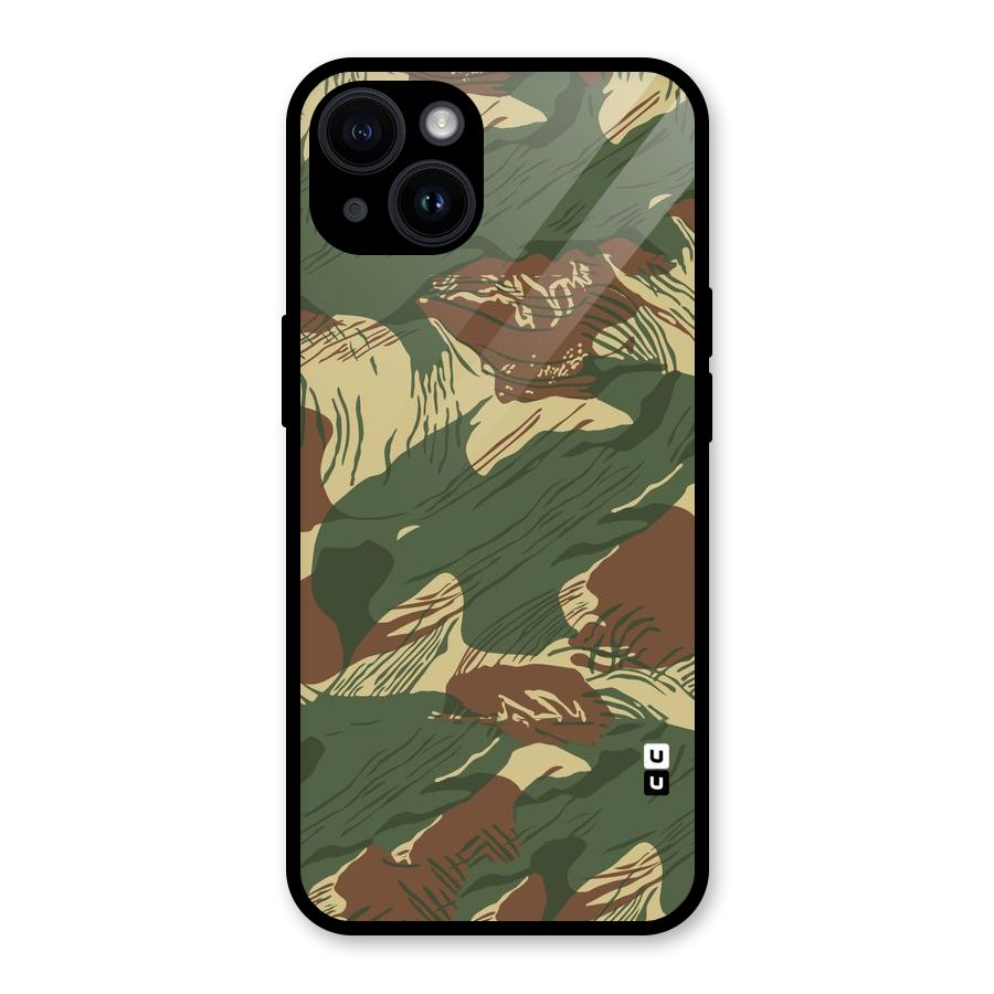 Army Design Glass Back Case for iPhone 14
