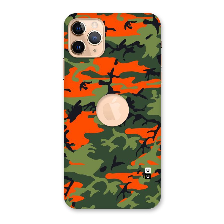 Army Pattern Back Case for iPhone 11 Pro Max Logo Cut
