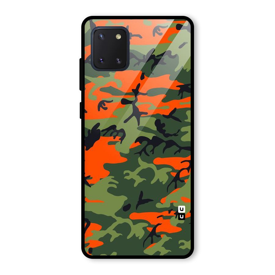 Army Pattern Glass Back Case for Galaxy Note 10 Lite