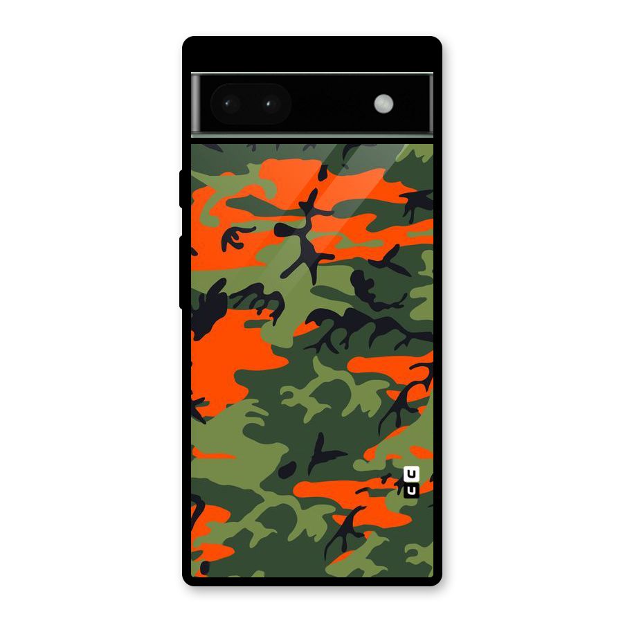 Army Pattern Glass Back Case for Google Pixel 6a