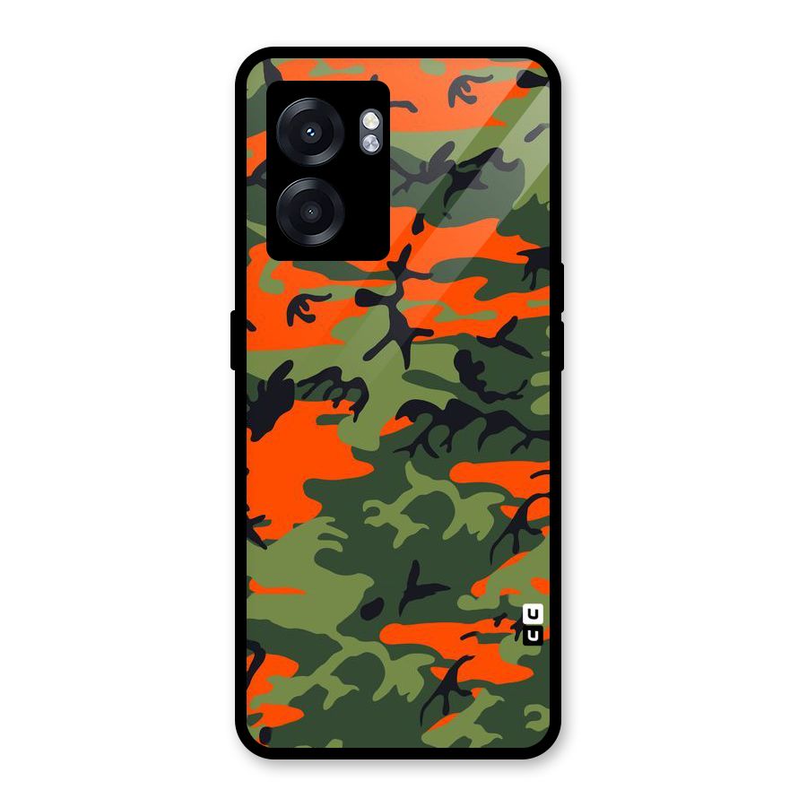 Army Pattern Glass Back Case for Realme Narzo 50 5G