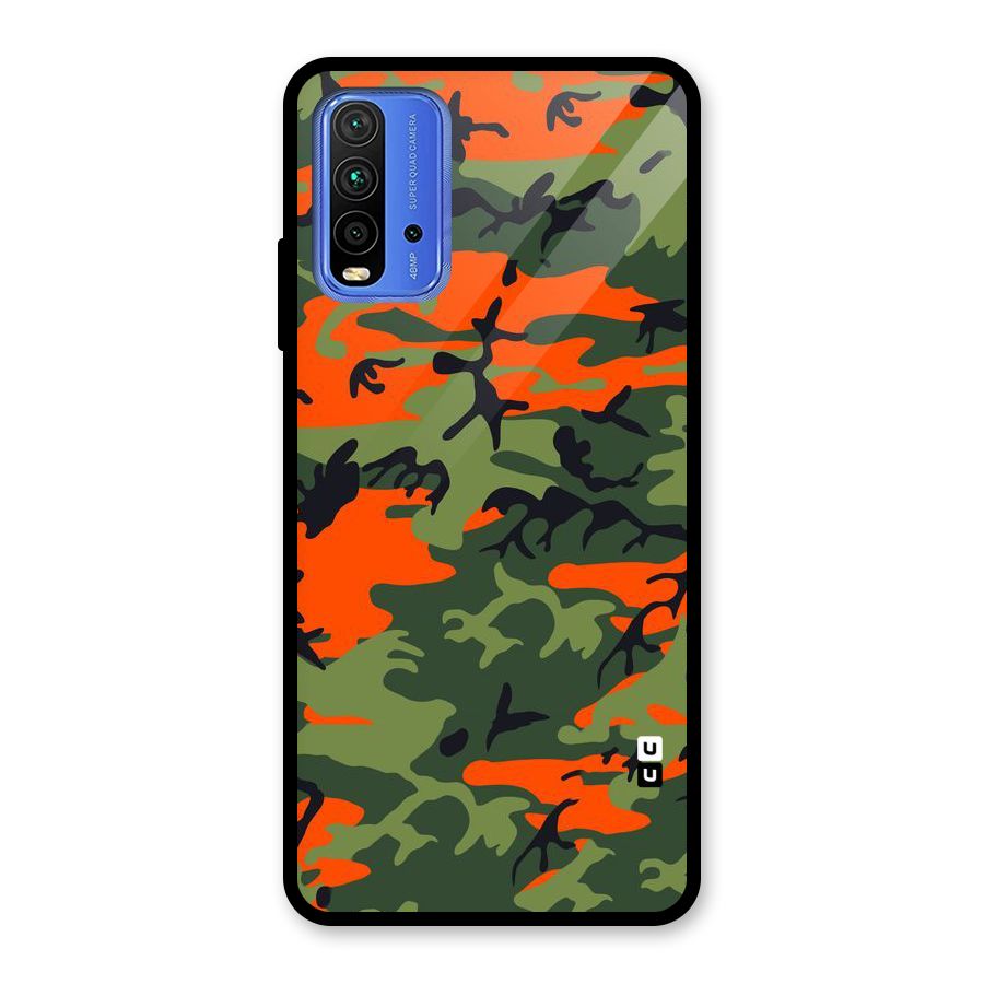 Army Pattern Glass Back Case for Redmi 9 Power