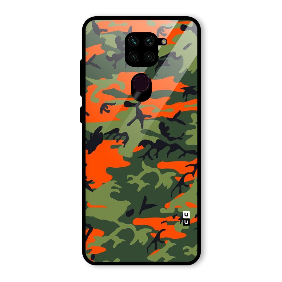 Army Pattern Glass Back Case for Redmi Note 9